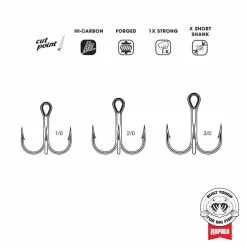 VMC 4551CB Rapala Pike 3-Haken 25-pack