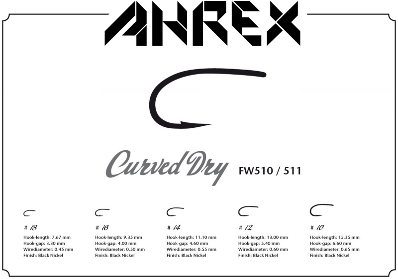 Ahrex Hooks Ahrex FW510 - Curved Dry Fly