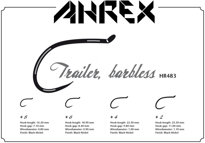 Ahrex Hooks Ahrex HR483 - Trailer Hook Barbless