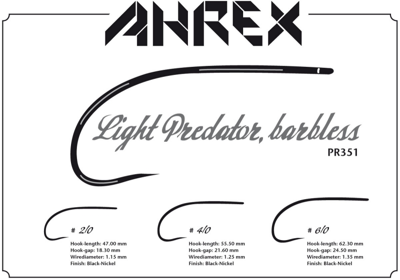 Ahrex Hooks Ahrex PR351 - Light Predator, Barbless